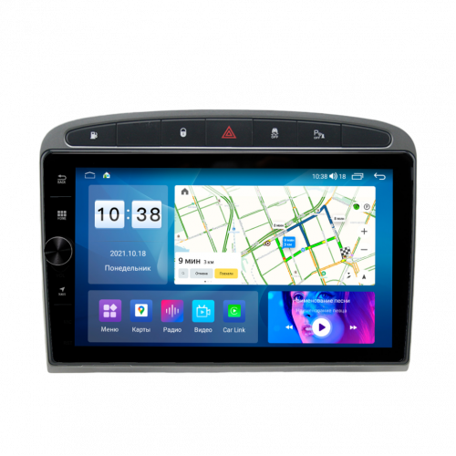 Штатная магнитола VGA для Peugeot 308 и 408 2010-2017 серая на Android 13.0 (VGA081FHDAV-G)