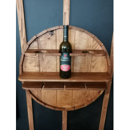 Полка деревянная круглая для бутылок 500 мм