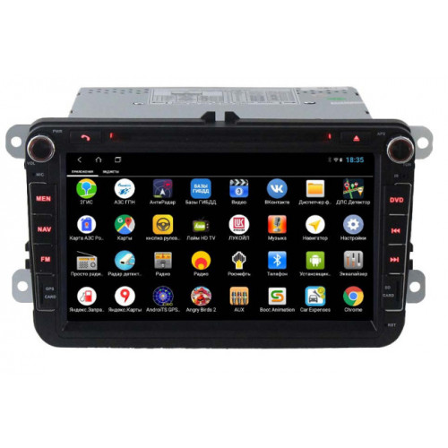 Штатная магнитола VGA для VW / Skoda / Seat (универсальная с кнопками) с DVD на Android 13.0 (VGA904XHDDVD8)