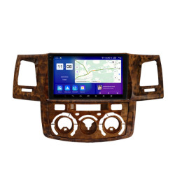 Магнитола для Toyota Hilux/Fortuner 2005-2008 авто с кондиционером цвет Дерево VGA на Андроид 12.0 VGA066ACWRN2K