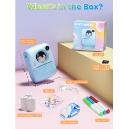 Детский Фотоаппарат моментальной печати VGA VGAPHM1Orange