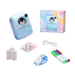 Детский Фотоаппарат моментальной печати VGA VGAPHM1Blue