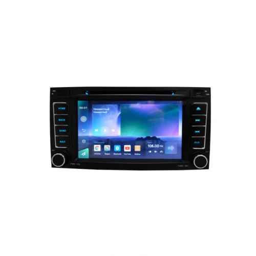 Магнитола с IPS матрицей с DVD для VW Touareg 2003-2012 Андроид 13.0 экран 1024*600 VGA042UHDDVD